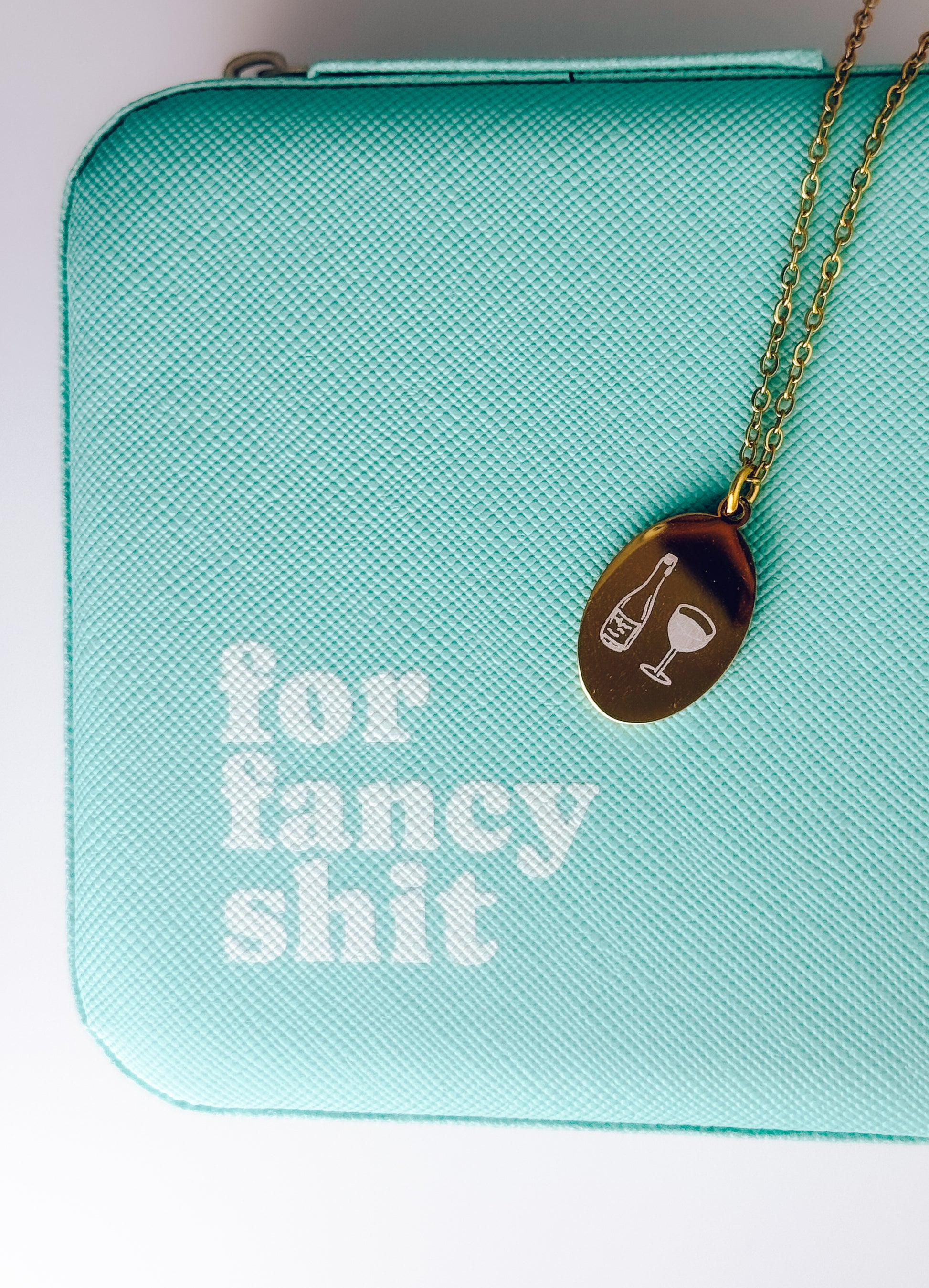 Wine Time Engraved Necklace - Lors Collective