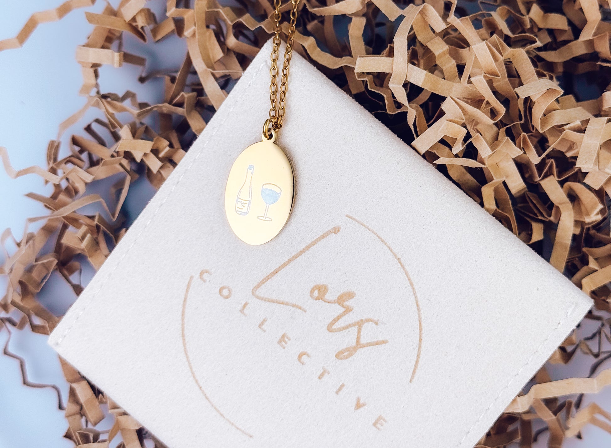 Wine Time Engraved Necklace - Lors Collective