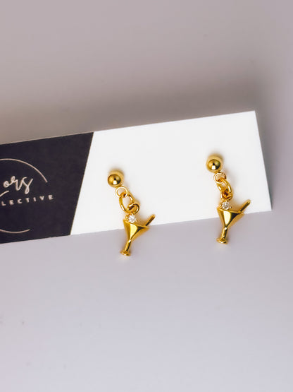 Last Call Martini Earrings - Lors Collective
