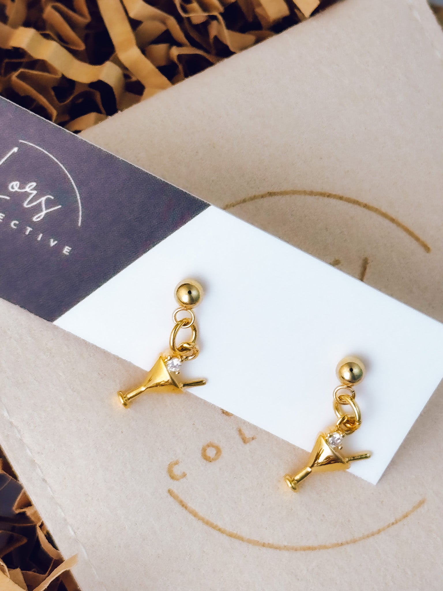 Last Call Martini Earrings - Lors Collective