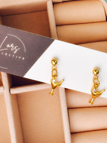 Last Call Martini Earrings - Lors Collective