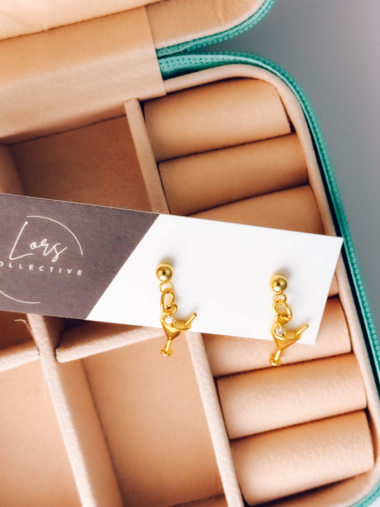 Last Call Martini Earrings - Lors Collective