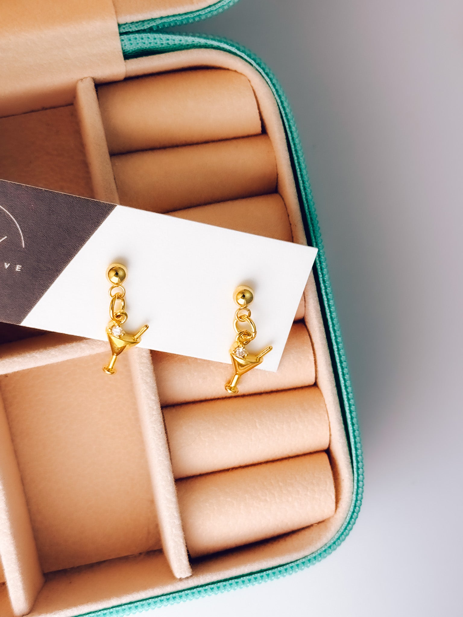 Last Call Martini Earrings - Lors Collective