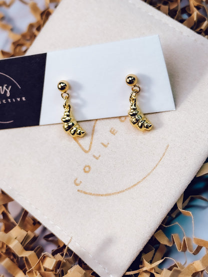 Butter Me Up Croissant Earrings - Lors Collective