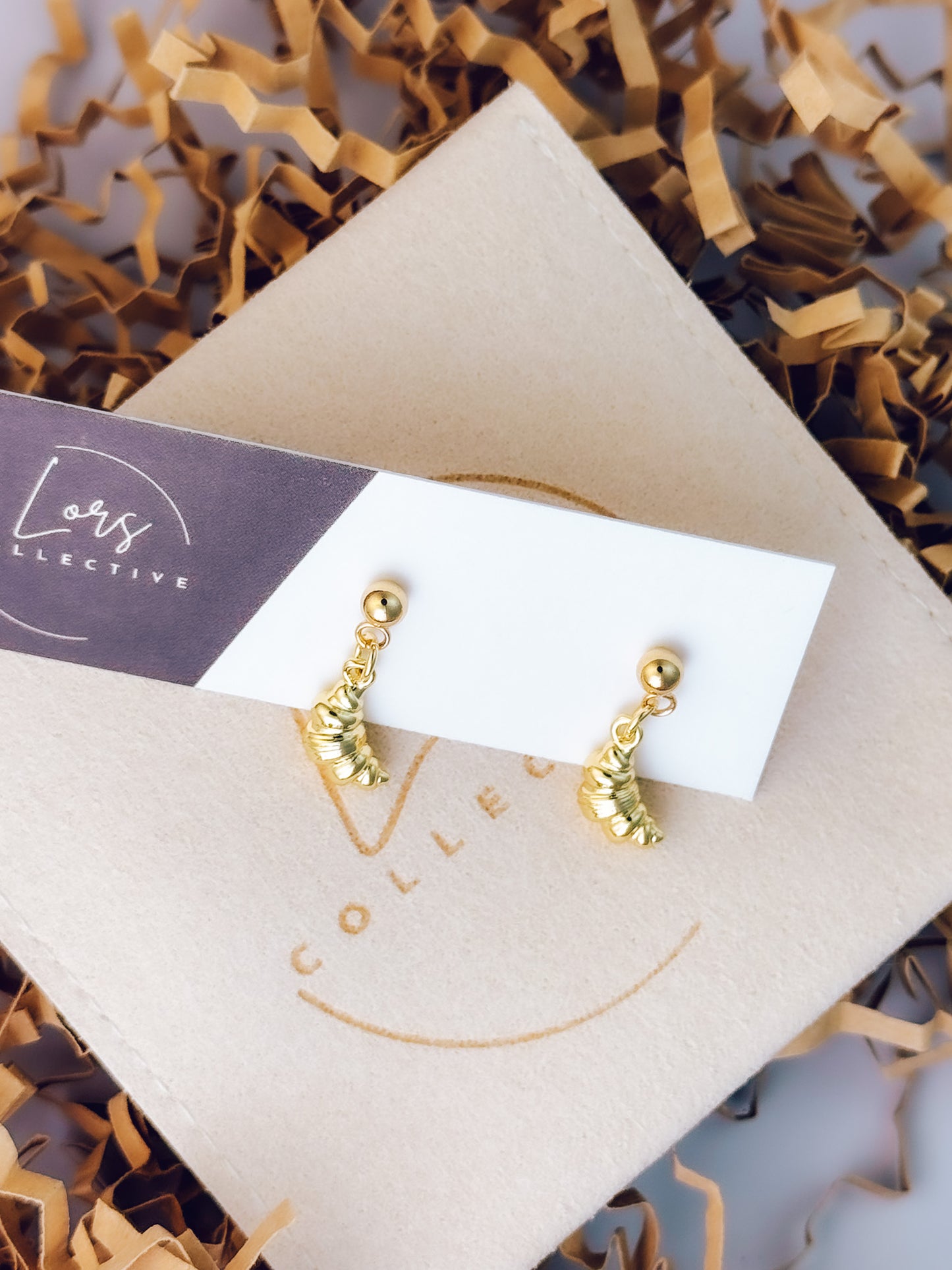 Butter Me Up Croissant Earrings - Lors Collective