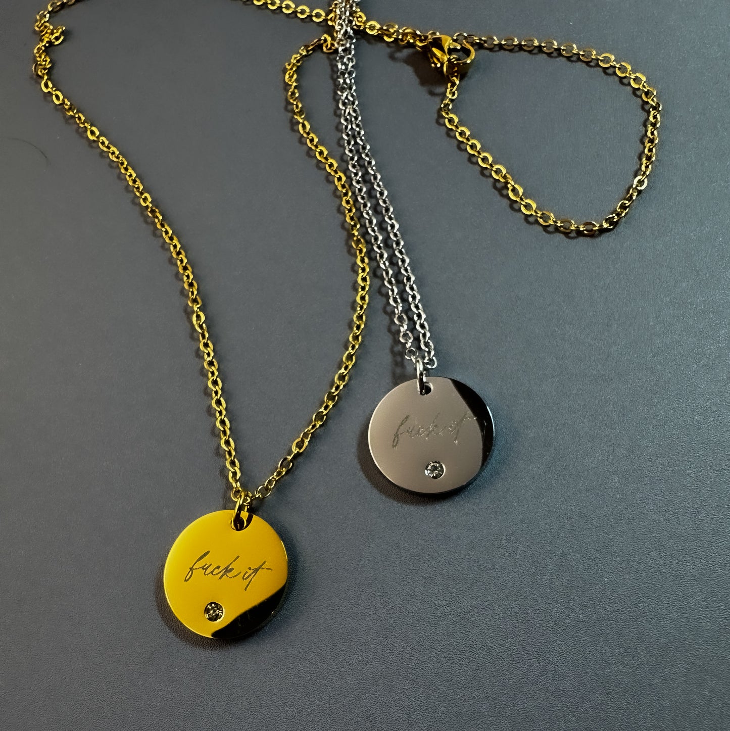 Dainty Fuck It Necklace