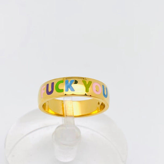 Rainbow “F*ck You” Ring - Lors Collective