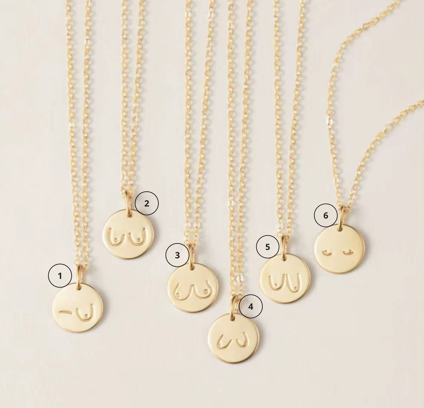 Engraved Boob Necklace - Lors Collective