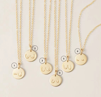 Engraved Boob Necklace - Lors Collective