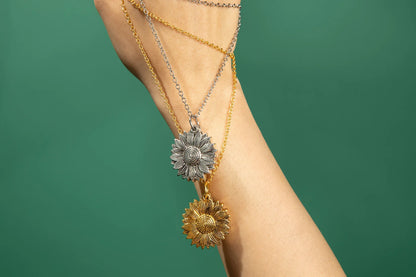 Hidden Message Sunflower Necklace – Go F*** Yourself - Lors Collective