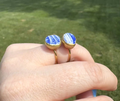 Broken Porcelain Ring- Handmade